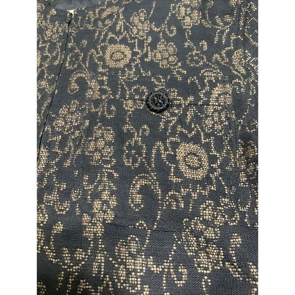 Valentino vintage 1980’s womens authentic black brown long sleeve jacket large - Picture 6 of 6